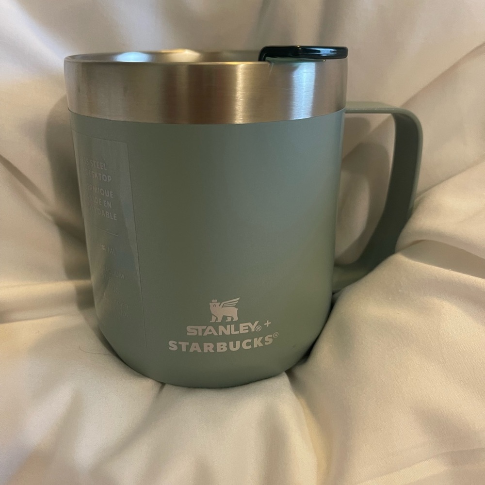 Starbucks Mint Green Stanley + Starbucks Stainless Steel Vacuum Desktop 12oz